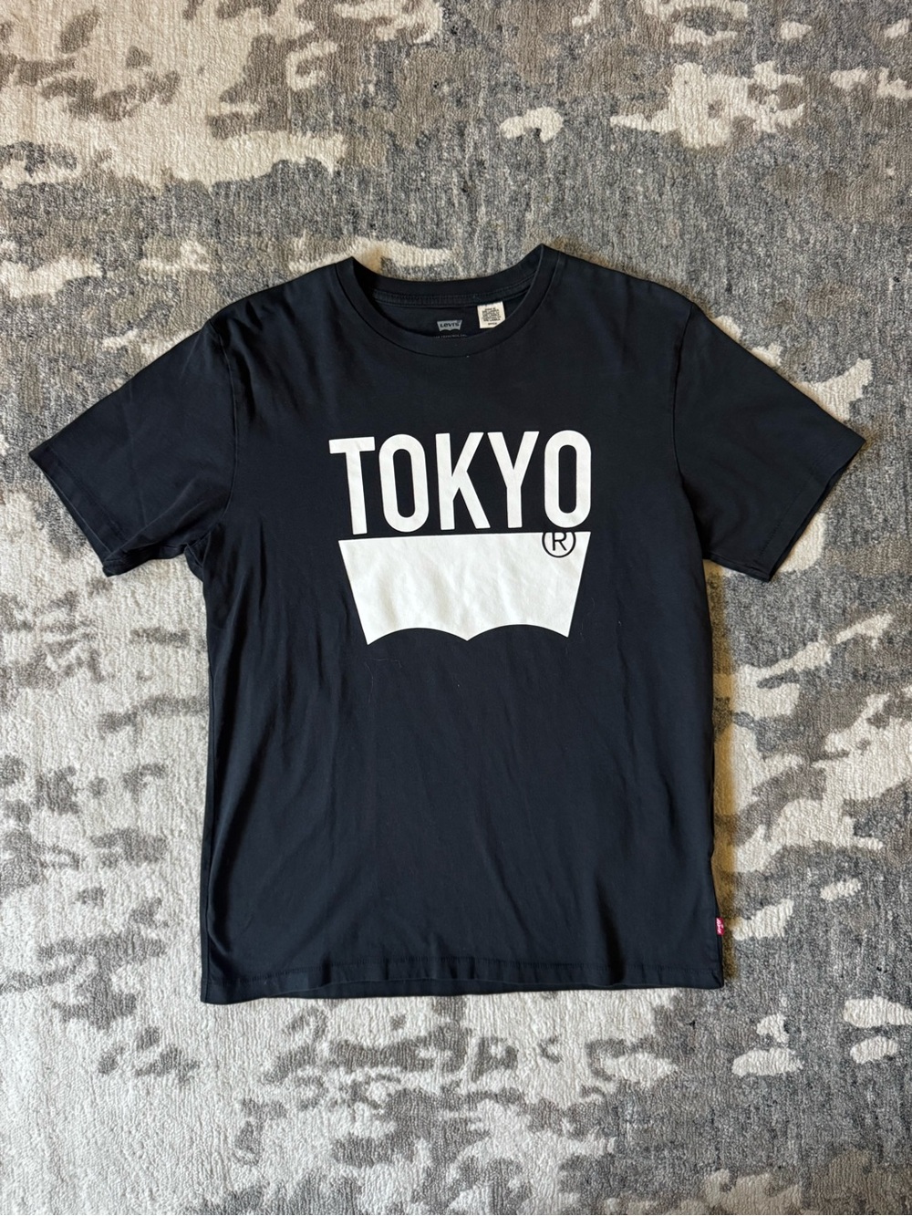 Levi's Black T-Shirt with White TOKYO Graphic